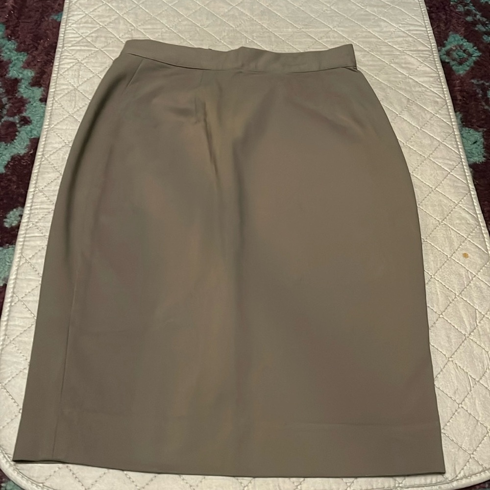 Grey midi pencil skirt